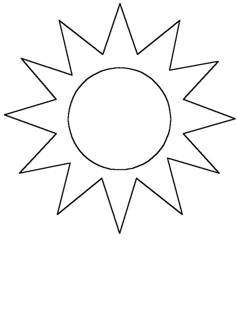 This free download contains a simple shape book. Simple-shapes # Sun Coloring Pages coloring page & book ...