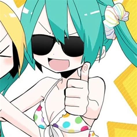 Rin And Miku Wear Sunglasses Bc Theyre Cool And Epic Miku Cute Icons