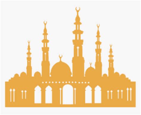 Mecca Islam Church Silhouette Transprent Ⓒ Mosque Silhouette Orange