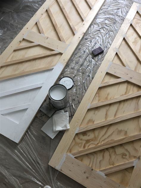 The opening was 24.5″ x 96.5″. DIY Pantry Double Barn Doors in 2020 | Double barn doors ...