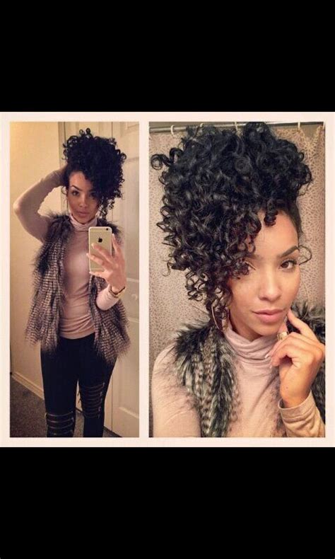 Lipstickncurls Rockin That Finger Coil Out Updo Curly Hair Beauty