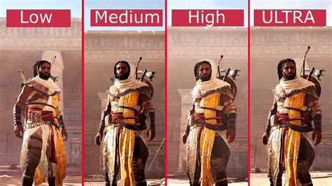 Assassin S Creed Origins PC Graphics Comparison Low Vs Medium Vs
