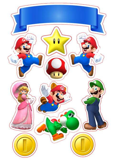 Mario Bros Party Free Printable Cake Toppers Oh My Fiesta For Geeks