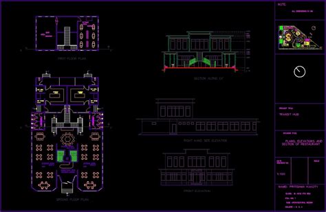 Restaurant Dwg Block For Autocad Designs Cad