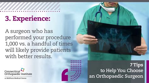 Seven Tips For Choosing An Orthopaedic Surgeon Youtube