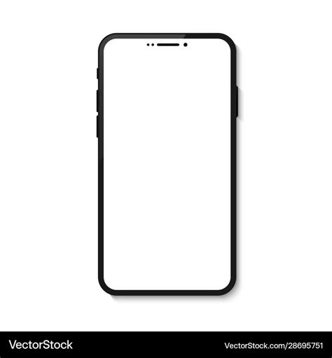 Trendy Smartphone Mockup Mobile Phones Template Vector Image