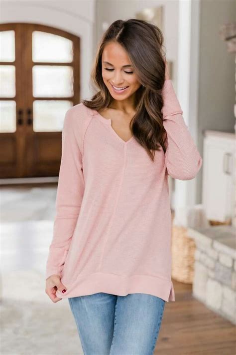 pink lily boutique tunic tops blouse long sleeve sleeves women fashion moda long dress