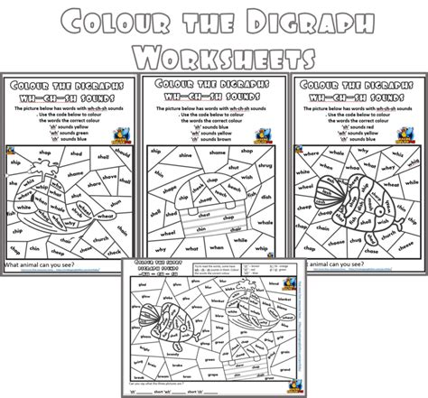 Digraph Colouring Worksheets Editable Templatesmaking English Fun