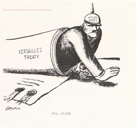 Treaty Of Versailles Cartoon An American Political Cartoon Suggesting