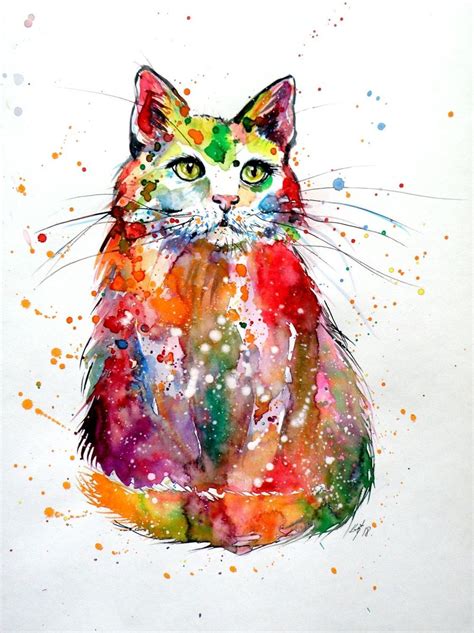 Kovács Anna Brigitta Paintings For Sale Artfinder Cat Painting
