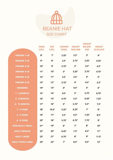 Boonie Hat Size Chart Pdf