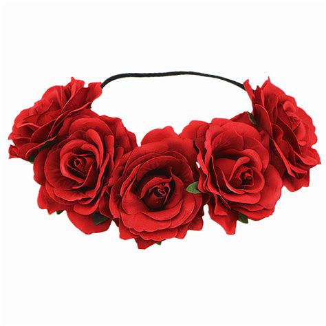 red rose flower headband floral crown for garland party vanenest