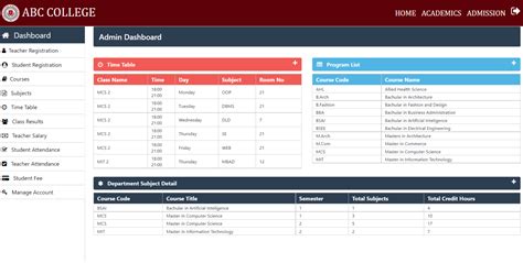 College Management System In Php With Source Code Source Code And Projects