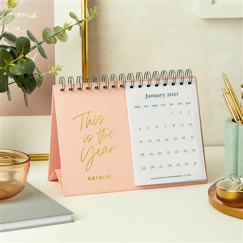 Personalised Uplifting 2021 Desk Calendar By Martha Brook