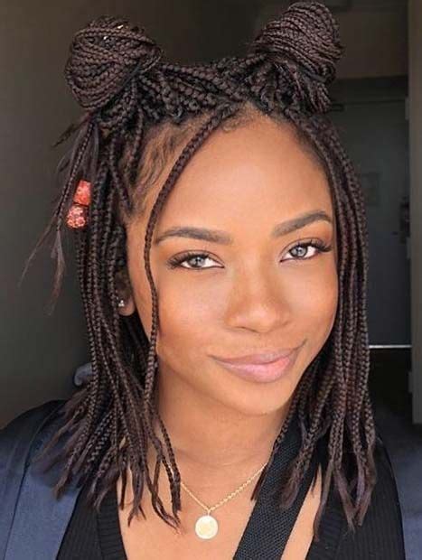 23 Short Box Braid Hairstyles Perfect For Warm Weather Page 2 Of 2