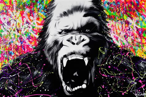 Gorilla Is Back Art Painting By Vincent Bardou Artmajeur
