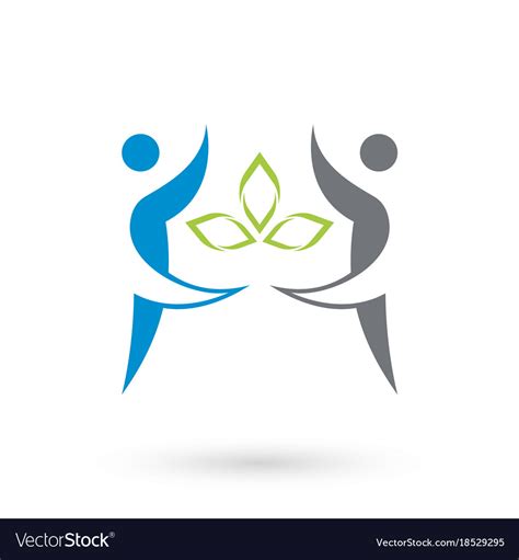 Health Community Logo Icon Royalty Free Vector Image