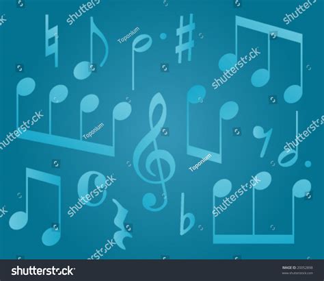 Set Colorful Musical Symbols Stock Vector Royalty Free 20052898