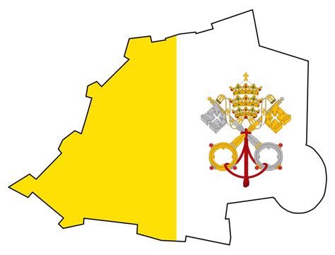 Detallado Bandera Mapa De Ciudad Del Vaticano Vaticano Europa