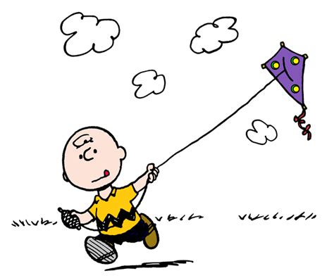 Charlie Brown Flying his Kite (smaller) | Charlie brown characters, Charlie brown and snoopy ...