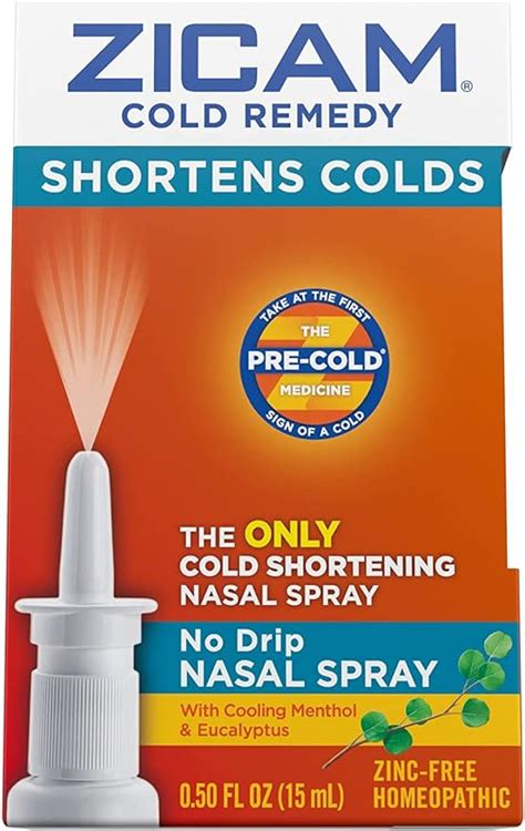 Zicam Cold Remedy No Drip Nasal Spray 05oz Pack Of 3 Health And Household