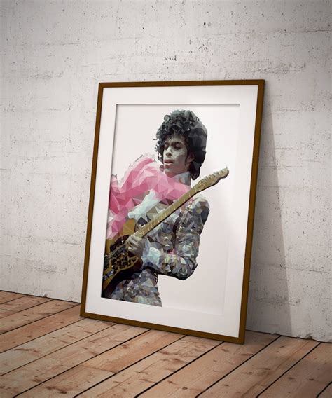 Prince Art Poster In A Geometric Illustration Style Etsy Uk