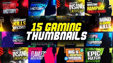 15 Gaming Thumbnails Template Free Download Youtube