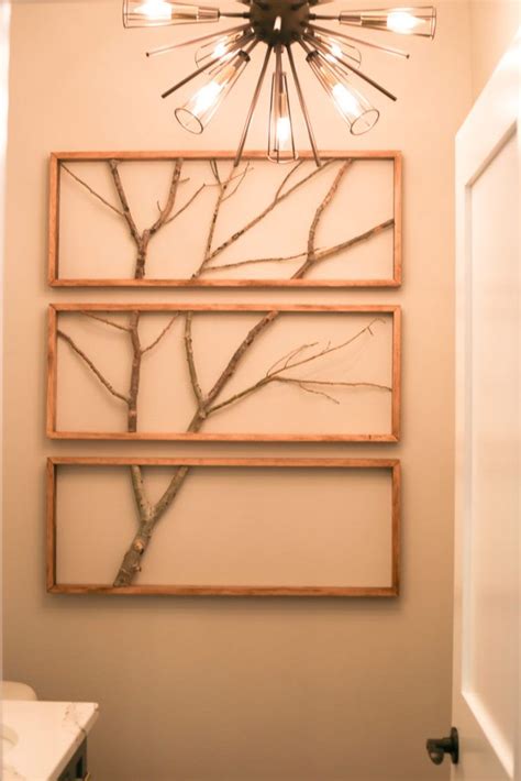 Diy Framed Branches Customizable Large Wall Decor Idea In 2020 Diy