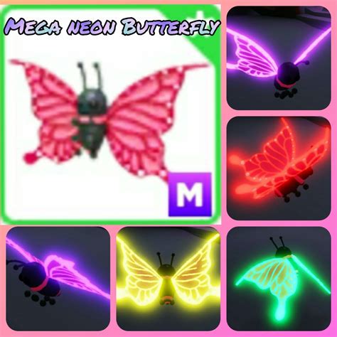 Mega Neon 2021 Uplift Butterfly Limited Pet In The Game Adopt Me In