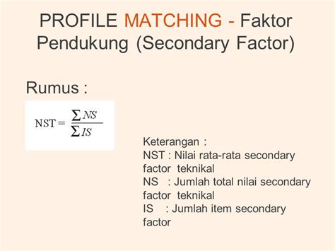 Contoh Perhitungan Spk Metode Profile Matching Rumus Excel Vrogue