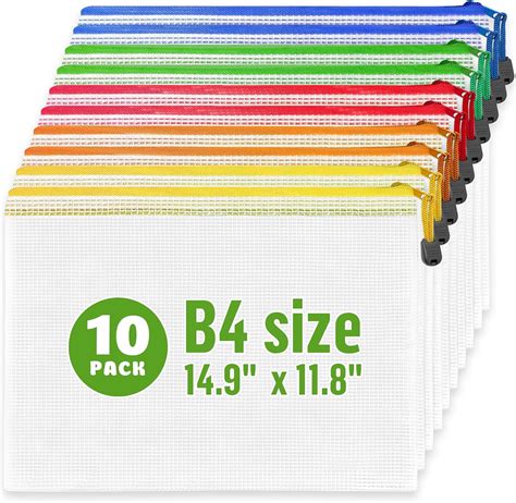 10 Pack Large Mesh Zipper Pouch B4 12x15in Mesh Bags With Zipper For