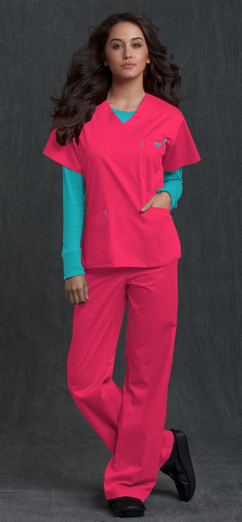 Conjunto Pink Mais Ciano Scrubs Outfit Scrubs Uniform Nurse Uniform