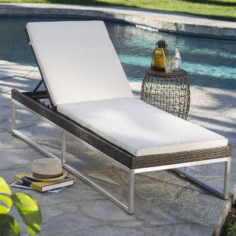 Modway convene wicker 2 piece outdoor chaise lounge. Belham Living Serenity All-Weather Wicker Chaise Lounge ...