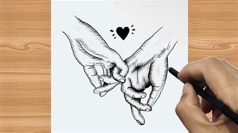 Romantic Drawing Pencil Sketch Drawing Couple Holding Hands Draw Two Romantic Couples