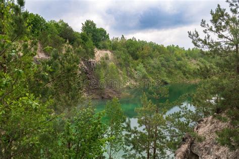 Lake Was Formed In An Abandoned Quarry Gorgeous Summer Landscape With