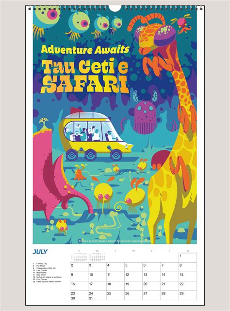 2023 Space Vacation Galactic Travel Posters Big Picture™ Calendar