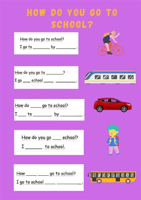 How Do You Go To School Online Activity Live Worksheets