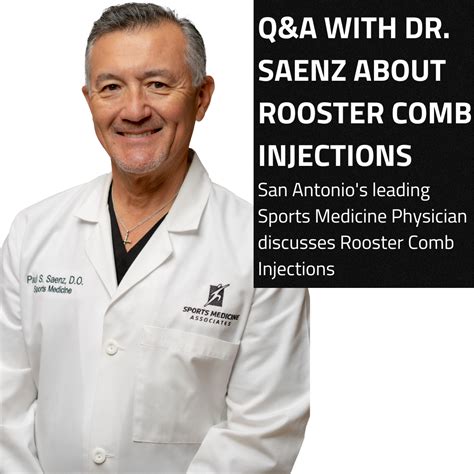 rooster comb injections what is it do they work am i a candidate — sports medicine