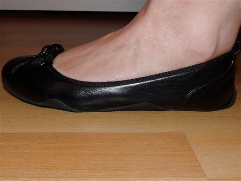 Wifes Sexy Black Leather Ballerina Ballet Flats Shoes 2 Porn Pictures