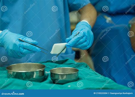 A Nurse Is Preparing A Tool To Dressing Stock Photo Image Of Doctor