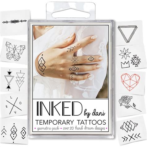 Inked By Dani Geometric Tattoo Set Where You Can Buy Temporary