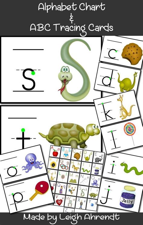 Alphabet Chart And Abc Tracing Cards Are Used To Teach Children The