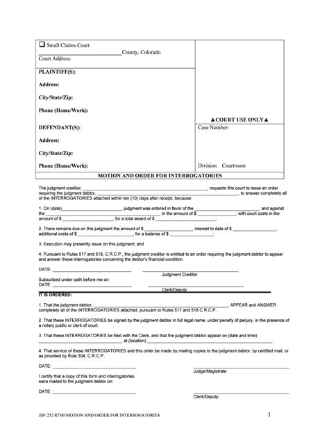 Small Claims Court Colorado Judicial Branch Home Form Fill Out And