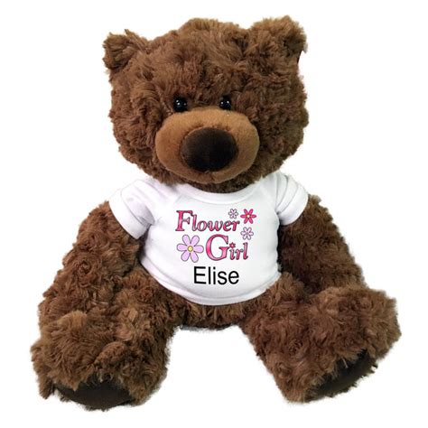 Flower Girl Teddy Bear Personalized 13 Coco Bear Mandys Moon