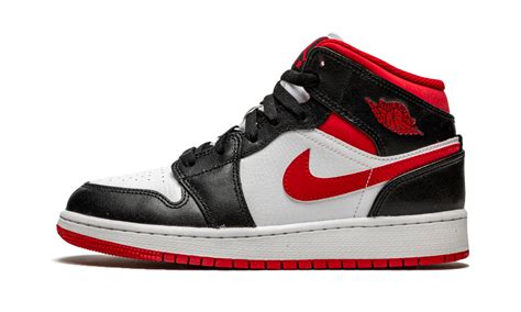 air jordan 1 mid gs gym red black white marsden sneakers