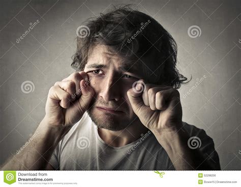 Sadness Man Stock Photo Image Of Your Portrait Crying 52298256