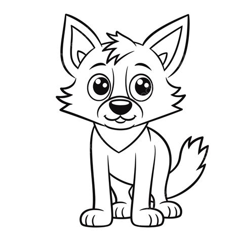 Cute Wolf Coloring Pages Outline Sketch Drawing Vector Wolf Drawing