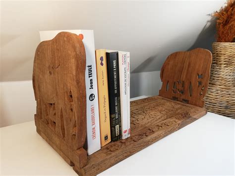 Wooden Bookends Wooden Bookends Extendable Bookends Etsy