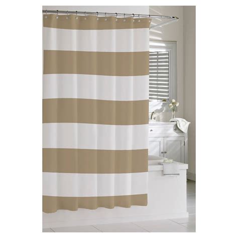 Kassatex Hampton Stripe Shower Curtain Linen Gray Shower Curtains