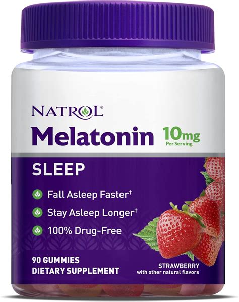 Buy Natrol Melatonin Sleep Aid Gummy Fall Asleep Faster Stay Asleep